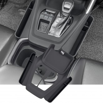Black Style Central Control Silicone Storage Box For Toyota RAV4 2019-2025 LHD