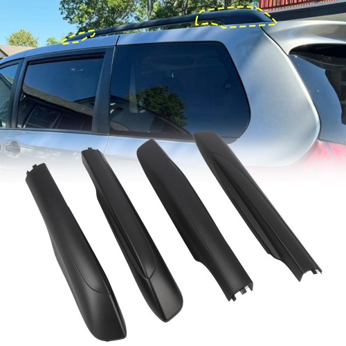 4PCS Black Style Roof Rack Rail End Cover Shell Replacement For Toyota Sienna 2011-2020 4PCS Black Style Roof Rack Rail End Cover Shell Replacement For Toyota Sienna 2011-2020