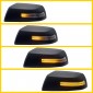 2PCS Matte Black Side Rearview Mirror Shell Cover With LED Light For Toyota Tundra 2014-2021