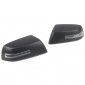 2PCS Matte Black Side Rearview Mirror Shell Cover With LED Light For Toyota Tundra 2014-2021