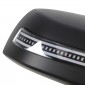 2PCS Matte Black Side Rearview Mirror Shell Cover With LED Light For Toyota Tundra 2014-2021