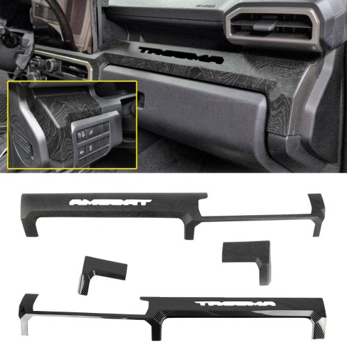 Only Fit 14.3'' Screen!!! 2PCS Dashboard Decorative Stripe Cover For Toyota Tacoma 2024 2025 LHD Only Fit 14.3'' Screen!!! 2PCS Dashboard Decorative Stripe Cover For Toyota Tacoma 2024 2025 LHD