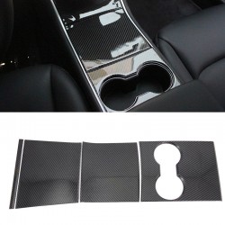  Carbon Style Center Console Inner Cover Sticker For Tesla Model 3 2018-2022