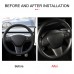 Carbon Style Wheel Steering Panel Cover Trim For Tesla Model 3 2018-2022/Model Y 2020-2023 Conjoined version
