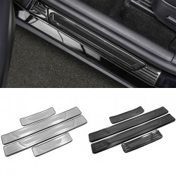Stainless Outer Door Sill Scuff Plate 4pcs For Tesla Model Y 2020-2023