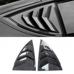 2Pcs Carbon Fiber Rear Triangle Window Cover For Tesla Model Y 2020-2023