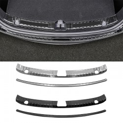 Stainless Inner+Outer Rear Sill Bumper Cover Plate 2pcs For Tesla Model Y 2020-2023
