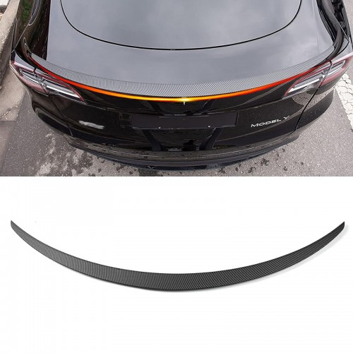 Carbon Fiber Rear Trunk Spoiler Tail Wing For Tesla Model Y 2020-2023