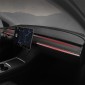 Carbon Fiber Dashboard Center Console Cover Trim For Tesla Model Y 2020-2023 Left-hand Drive