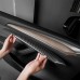Carbon Fiber Style Inner Door Panel Decor Cover Trim For Tesla Model Y 2020-2023