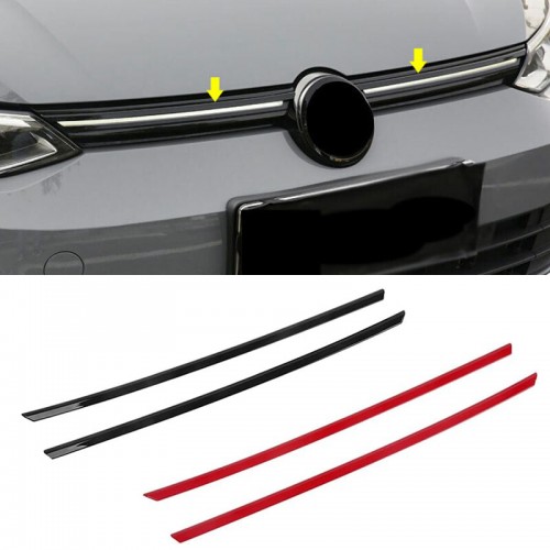 Car Chrome Front Central Grille Cover Trims Molding For Volkswagen Glof 8 MK8 2020-2023