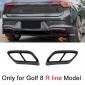 Black Style Car Rear Exhaust Pipe Muffler Tip Cover Trim For Volkswagen Glof 8 Rline MK8 2020-2023