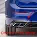 Black Style Car Rear Exhaust Pipe Muffler Tip Cover Trim For Volkswagen Glof 8 Rline MK8 2020-2023