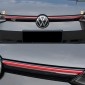 Car Front Middle Grille And Front Emblem+Rear Emblem Decorative sticker For Volkswagen Glof 8 Rline MK8 2020-2023