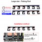 Molle Panel Car Trunk Roof Rack Fishing Rod Fixed Bracket Holder