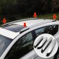 Exterior Roof Rack Rail End Cover Shell Cap Replacement Sticker for Toyota RAV4 XA40 2013 2014 2015 2016 2017 2018