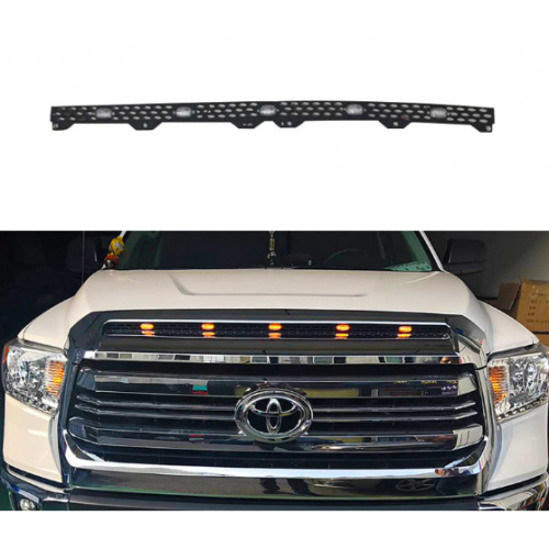  Crew Cab Grille Mesh Amber LED Inside Pattern Kits Fit for TOYOTA Tundra SR 2014-2021