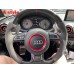 Without DSG Paddle Shifters Cover Trim or R8 buttons!!!Free Shipping Carbon Fiber Steering Wheel Replacement Parts For AUDI
