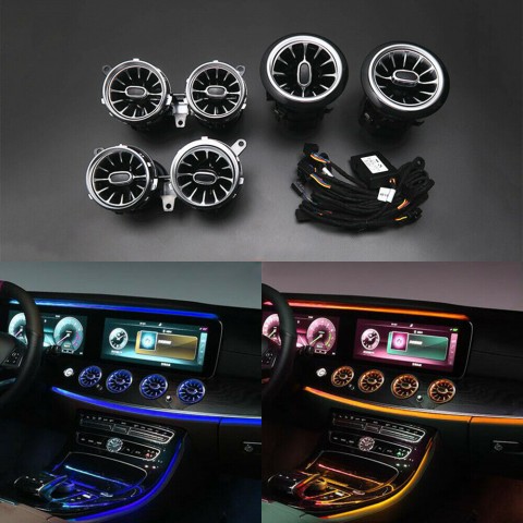  For DHL 64 Atmosphere Color For Benz E Class W213 17-2019 Car Interior Air AC Vent Turbo