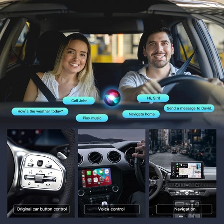 Wireless CarPlay Adapter for Factory Wired CarPlay, Online Update Plug &  Play 5Ghz WiFi, Apple Wireless