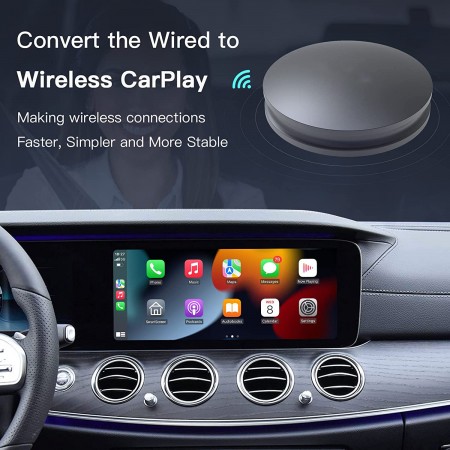 Wireless CarPlay Adapter for Factory Wired CarPlay, Online Update Plug &  Play 5Ghz WiFi, Apple Wireless