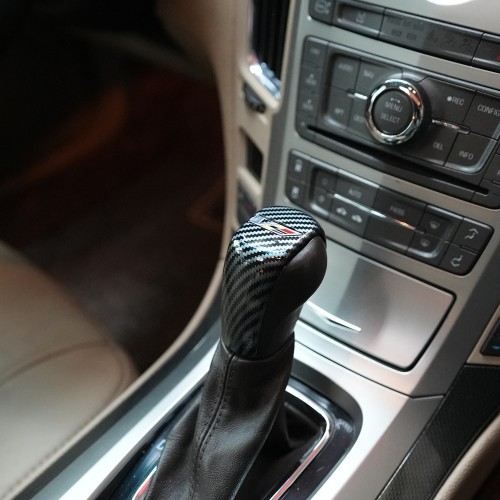  Carbon Style Gear Shift Knob Cover Car Interior Decoration For Cadillac CTS 2008-2013