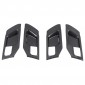  Carbon Style Inner Side Door Handle Bowl Cover Trim 4pcs For Dodge Ram 1500 2019-2021