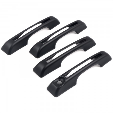 Free Shipping Matte Black Side Door Handle Cover Trim 4pcs For
