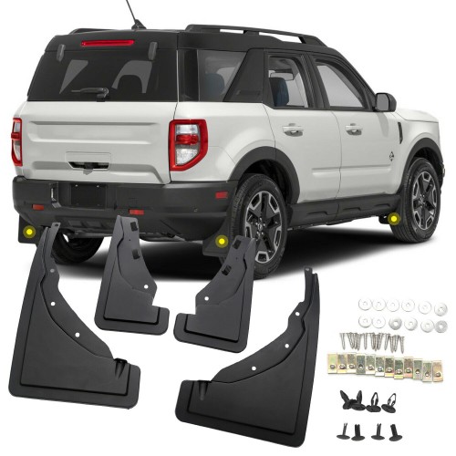  Plastic Mud Flaps Mudguard Fenders 4pcs For Ford Bronco Sport 2021-2022