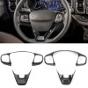  Interior ABS Carbon Style Steering Wheel Cover Trim For Ford Bronco Sport CX430 2021-2022