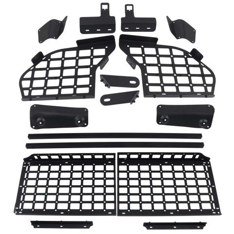 Free Shipping Black Style Side Hanging Boards / Middle Shelf Kit For Ford Everest 2015-2020
