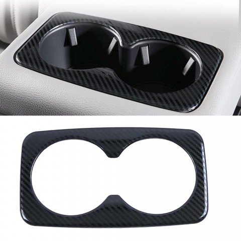 Free Shipping Carbon Style Rear Seat Water Cup Holder Cover Trim 1pcs For Ford Bronco Sport 2021-2022