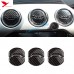 Free Shipping Carbon fiber Inner Middle Console Air Condition Vent Cover 6pcs For Ford Mustang 2015 - 2019