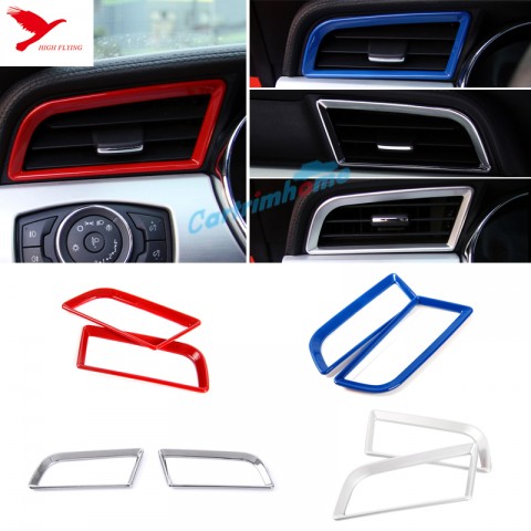 Free Shipping Inner Front Side Air Condition Vent Cover Trim 2pcs For Ford Mustang 2015 - 2019