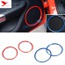 Free Shipping ABS Interior Side Door Speaker Ring Cover Trim 2pcs For Ford Mustang 2015 - 2019