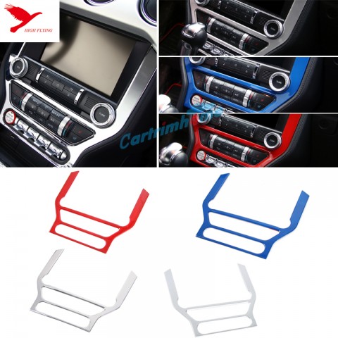 Free Shipping Interior Dashboard Navigation Panel Cover Trim 1pcs For Ford Mustang 2015 - 2019