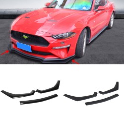  Front Bumper Lip Spoiler Side Splitter Body Kit Guards For Ford Mustang GT Ecoboost  2018 2019 2020 2021