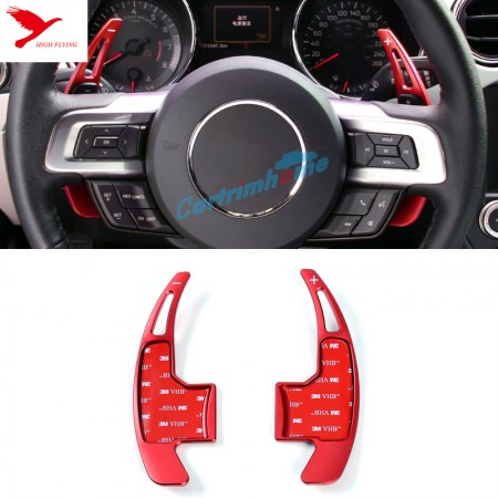 1Pair Car Steering Wheel Shift Paddle Shifter For Ford Mustang 2015-2017 Red UE 
