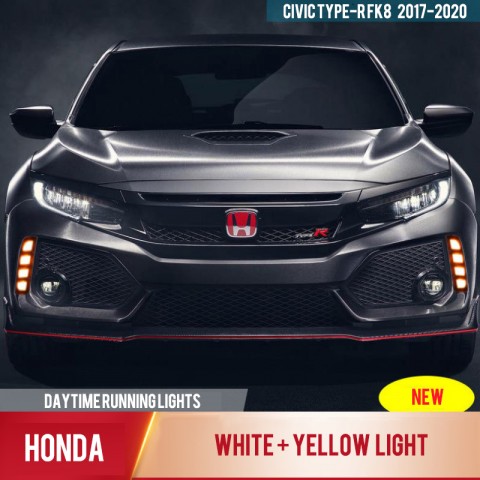 Free Shipping Fog Light Daytime Running Light Drl Led Day Light 2pcs For Honda Civic Type R Fk8 17