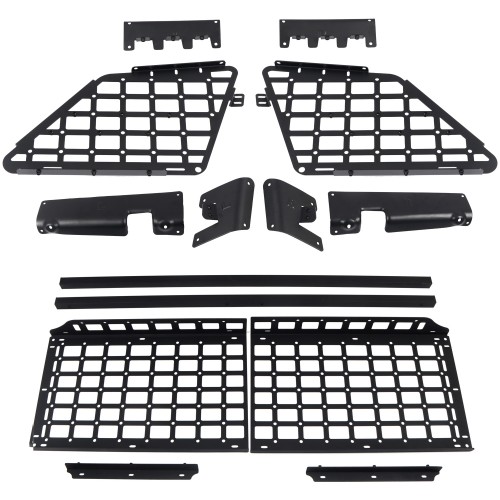  Black Style Side Hanging Boards / Middle Shelf Kit For Jeep Grand Cherokee 2011-2018