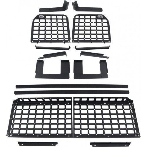  Black Style Storage Panel Shelf Middle Shelf Kit For Jeep Wrangler (JL) 4dr 2018-2022 (NOT Fit with Subwoofer)