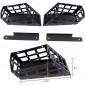  Black Style Storage Panel Shelf Middle Shelf Kit For Jeep Wrangler (JL) 4dr 2018-2022 (NOT Fit with Subwoofer)