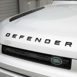 Matt Black Hood & Tailgate Emblem Replacement Parts For Land Rover Defender 2020-2024