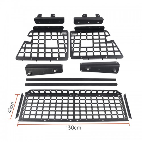  Black Style Storage panel shelf Middle Shelf Kit For Mitsubishi Pajero V93/V97 2015-2019