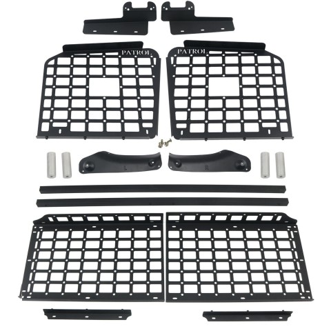 Free Shipping Black Style Side Hanging Boards / Middle Shelf Kit For Nissan Patrol Y62 10-19