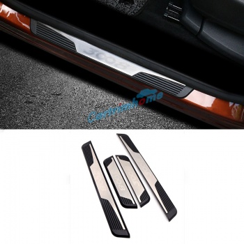  Plastic Outer Door Sill Scuff Plate Cover Trim 4pcs For Peugeot 3008 Access / Active / Allure / GT 20...