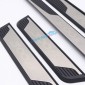  Plastic Outer Door Sill Scuff Plate Cover Trim 4pcs For Peugeot 3008 Access / Active / Allure / GT 2016 2017 2018