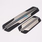  Plastic Outer Door Sill Scuff Plate Cover Trim 4pcs For Peugeot 3008 Access / Active / Allure / GT 2016 2017 2018