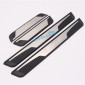  Plastic Outer Door Sill Scuff Plate Cover Trim 4pcs For Peugeot 3008 Access / Active / Allure / GT 2016 2017 2018