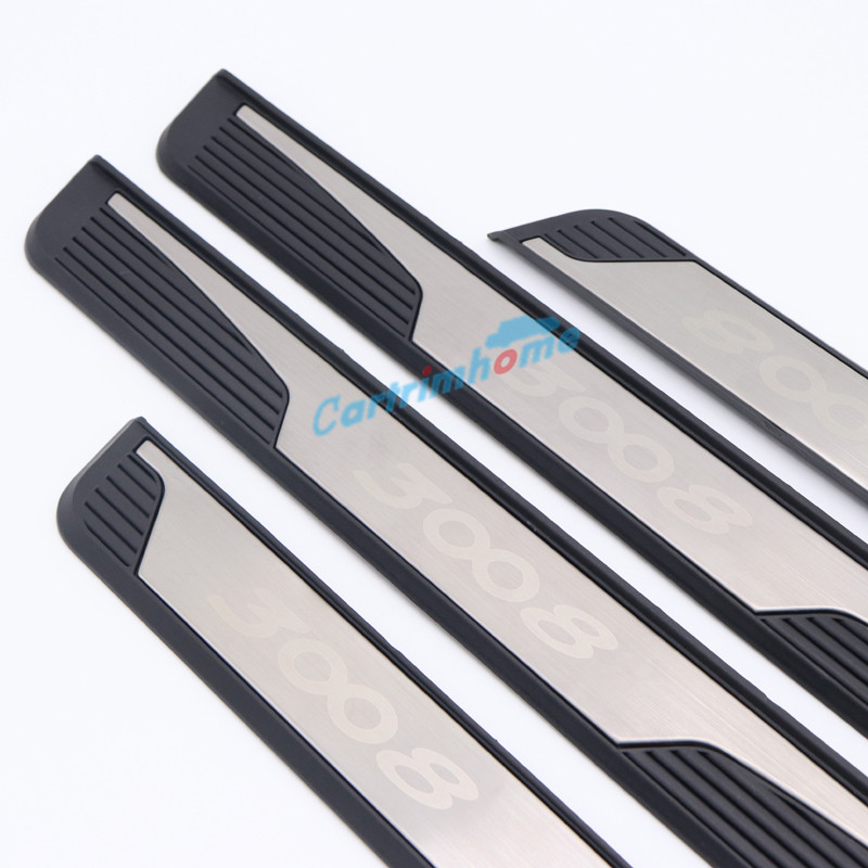 Free Shipping Plastic Outer Door Sill Scuff Plate Cover Trim 4pcs For ...